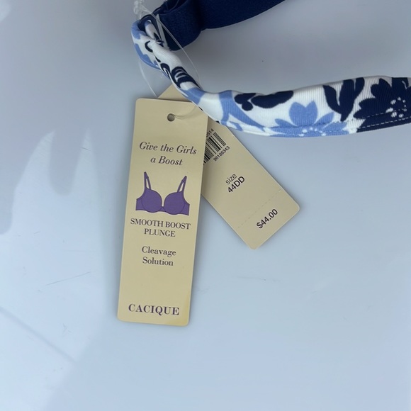 Cacique Printed Smooth Boost Plunge Bra S102-25 - Picture 2 of 3